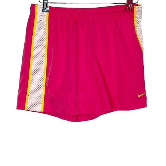 Nike Shorts Women's Small Pink & Yellow Unlined Athletic‎ - Picture 1 of 5